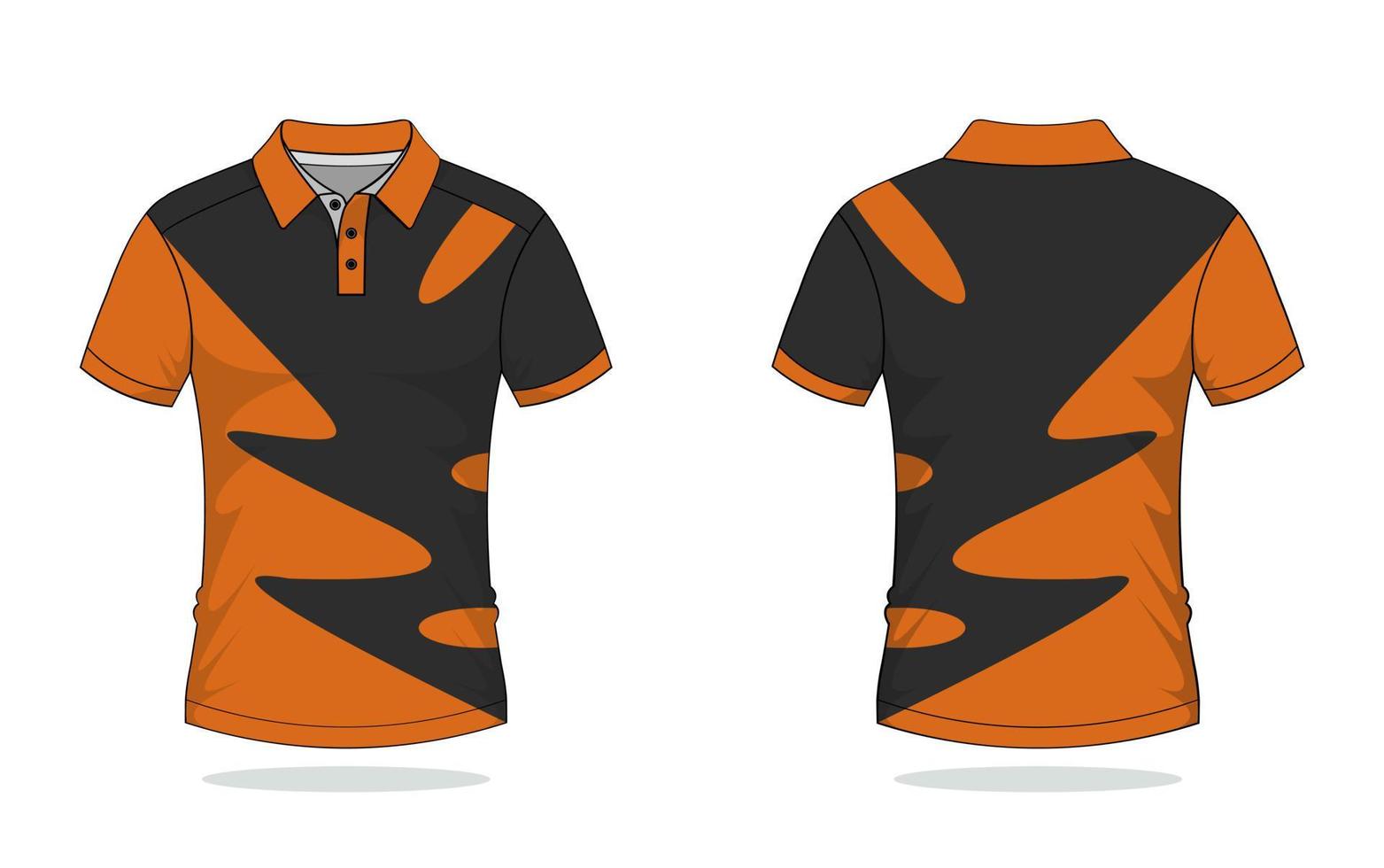 diseño de camiseta polo, plantilla naranja vector