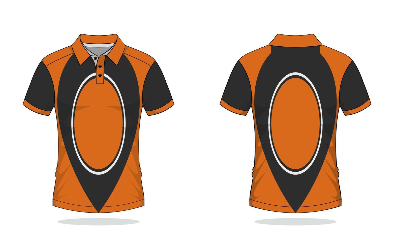 diseño de camiseta polo, plantilla naranja vector
