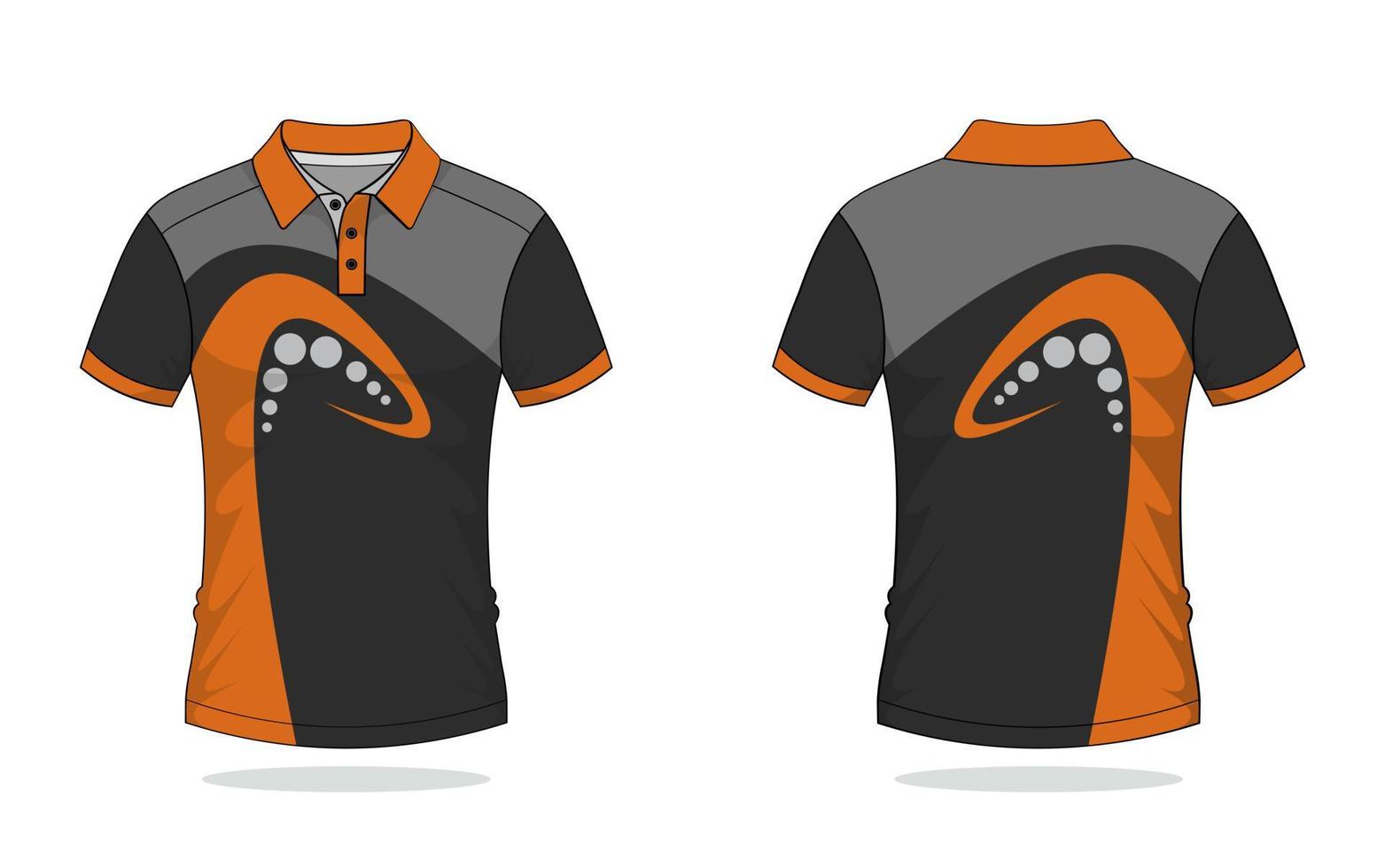 diseño de camiseta polo, plantilla naranja vector