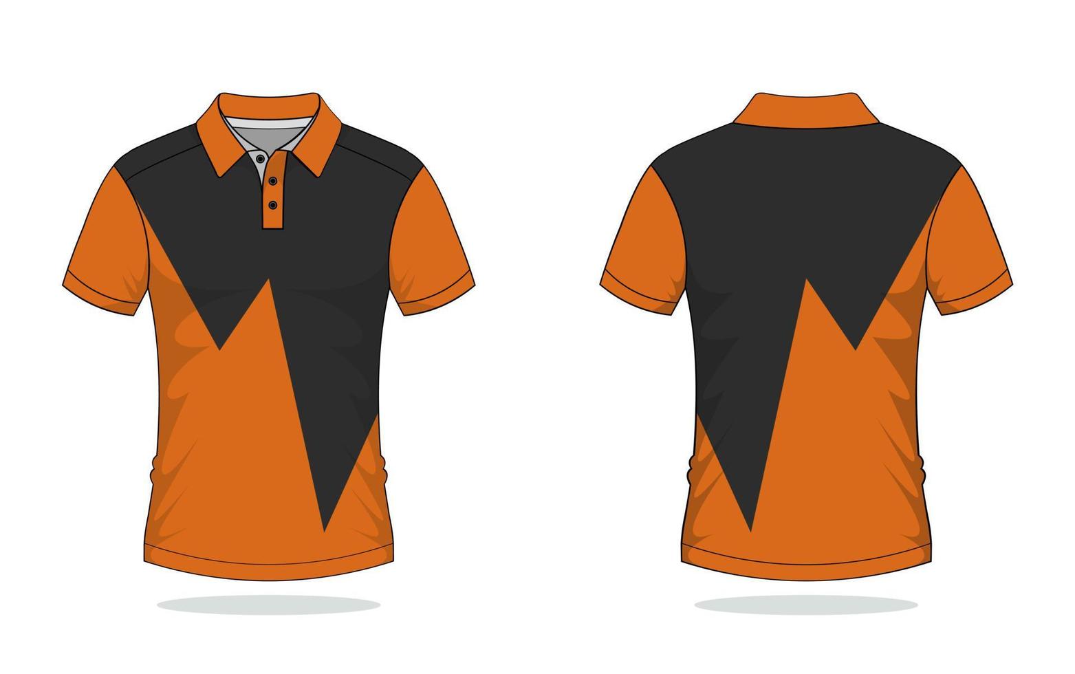 diseño de camiseta polo, plantilla naranja vector