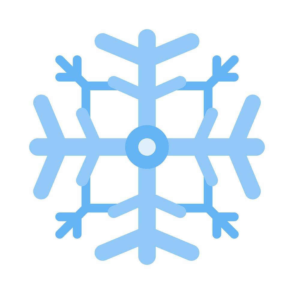 Snowflake icon in flat style vector, snow icon, winter icon vector