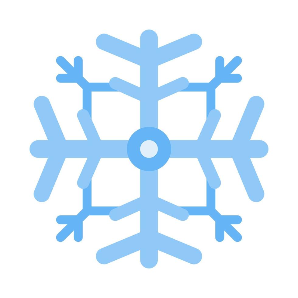 icono de copo de nieve en vector de estilo plano, icono de nieve, icono de invierno