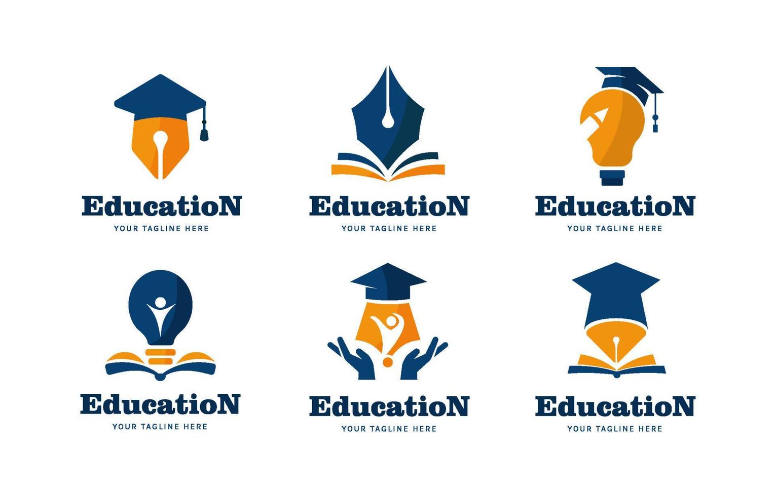 paquete de logotipo de educación vector