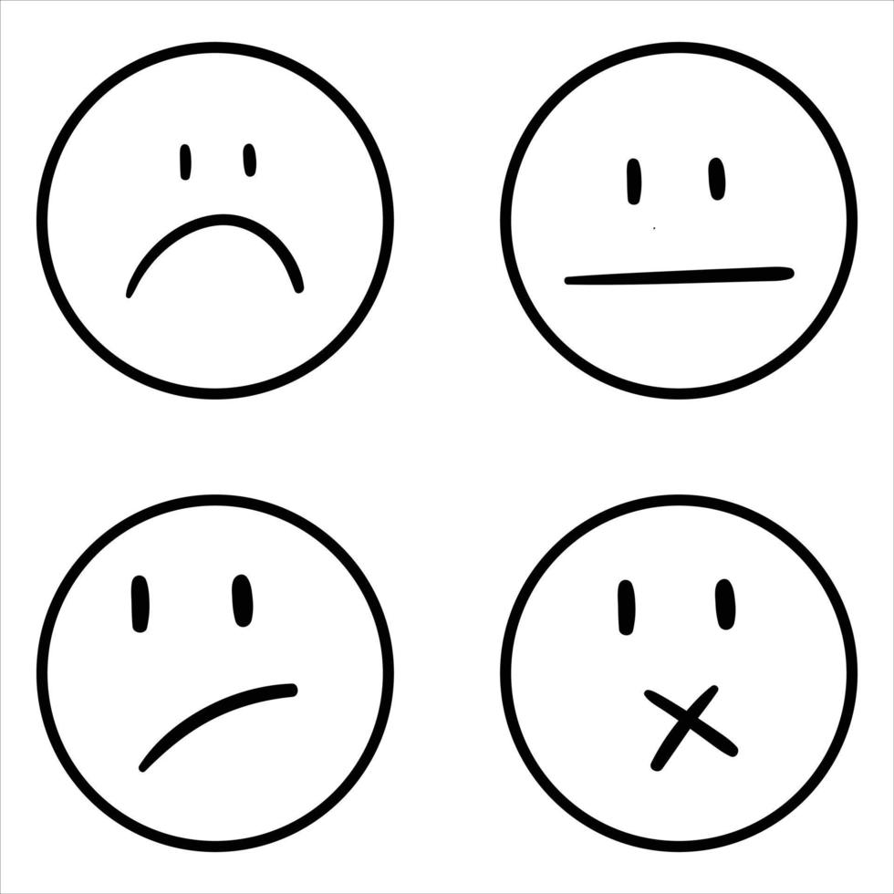 Sad Emoji Face vector