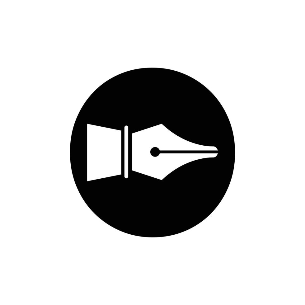 letra inicial o icono de punta de pluma para logotipo de educación y símbolo de ley alfabeto basado en plantilla vectorial vector