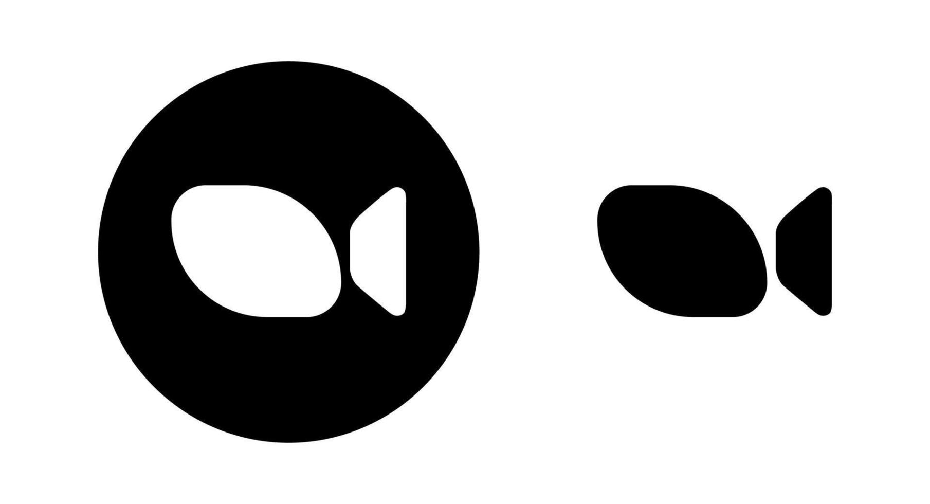 Black Zoom meeting logo vector, Black Zoom Meeting icon vector, zoom