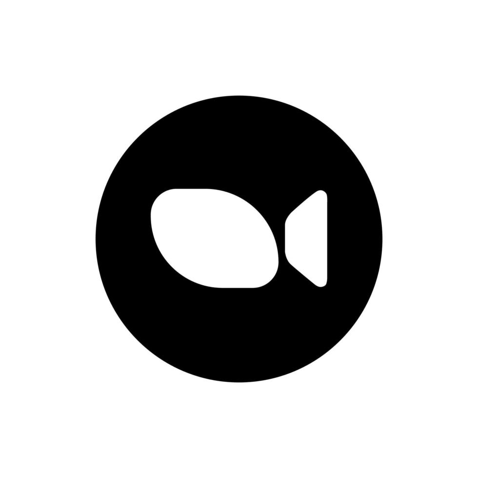 Black Zoom meeting logo vector, Black Zoom Meeting icon vector, zoom
