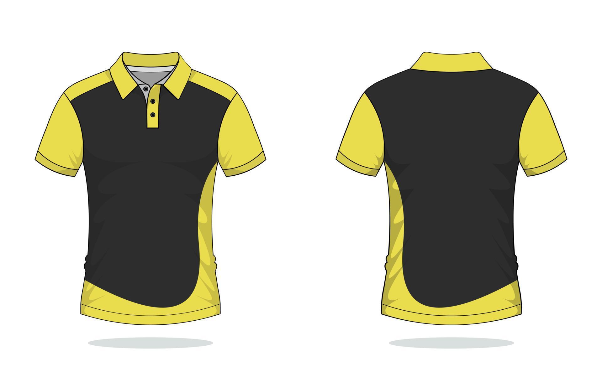 Tshirt polo design, yellow template 19493309 Vector Art at Vecteezy