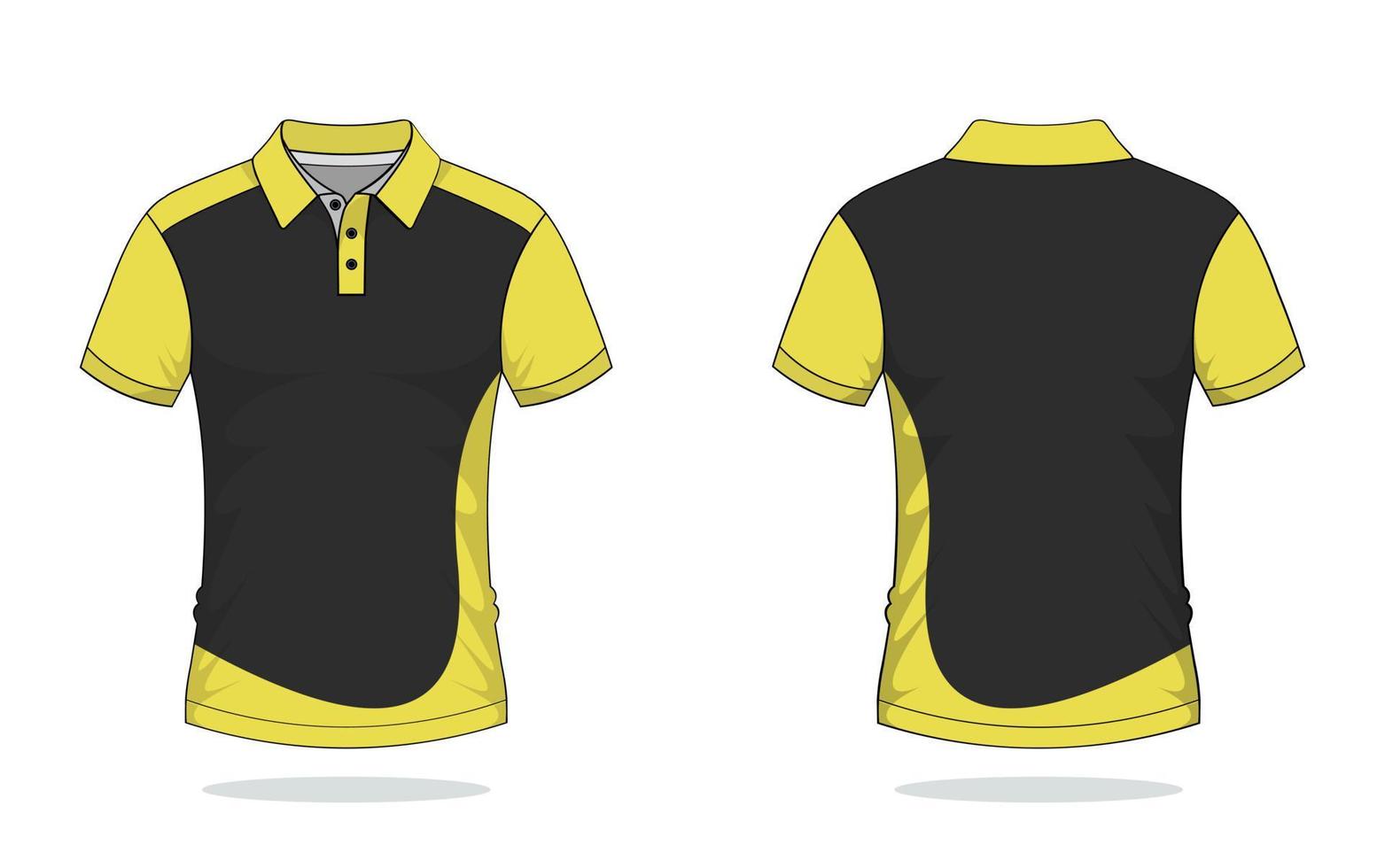 Tshirt polo design, yellow template vector