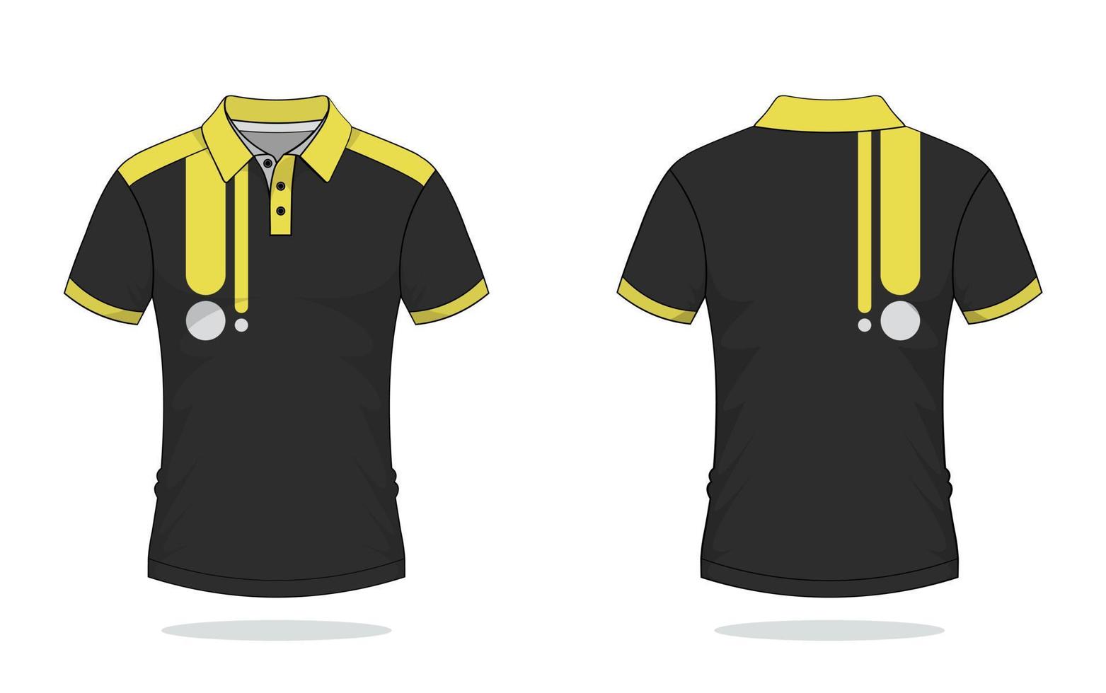 Tshirt polo design, yellow template vector