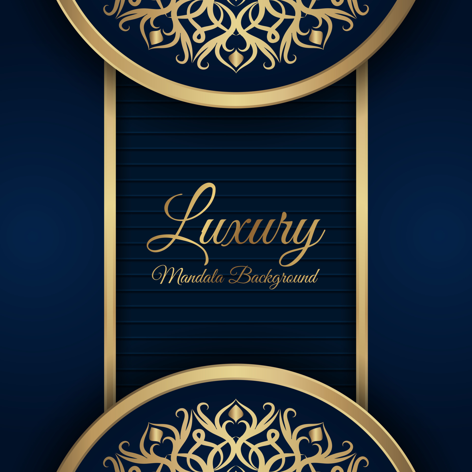 Blue background with golden mandala ornament 19493412 Vector Art at