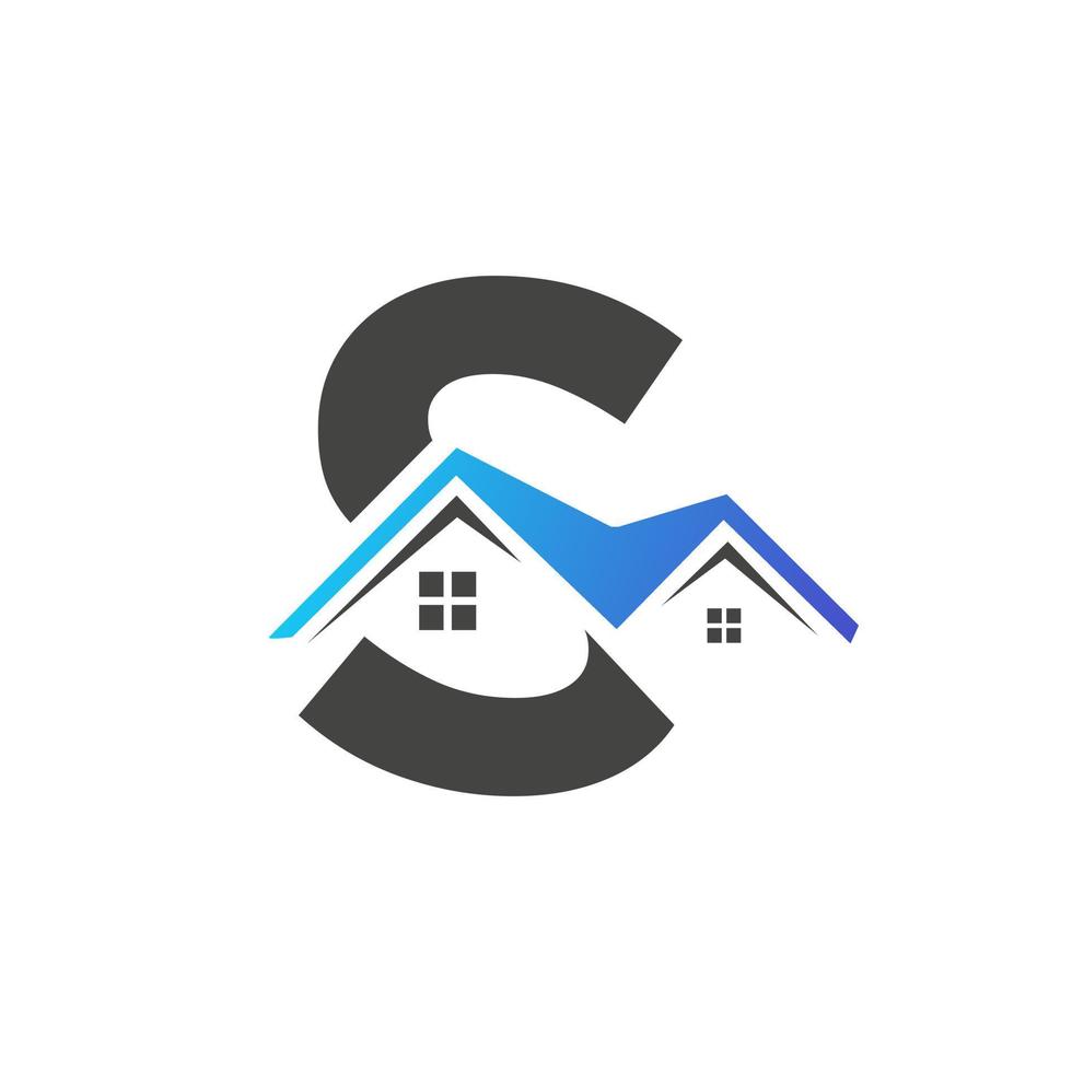 Initial Letter S Real Estate Logo With House Building Roof For Investment and Corporate Business Template vector