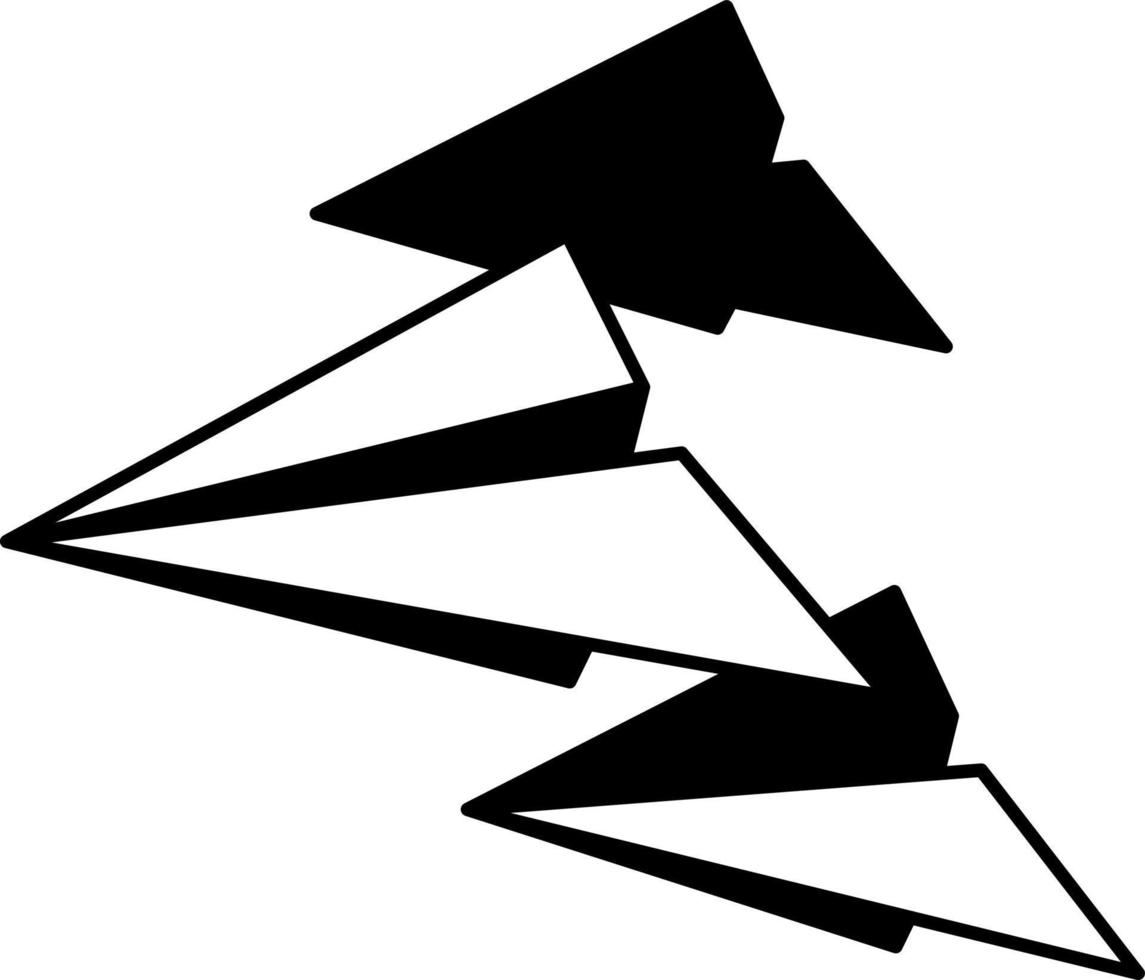 Leadership business Red rocket paper plane out of follower Semi-Solid Black and White vector