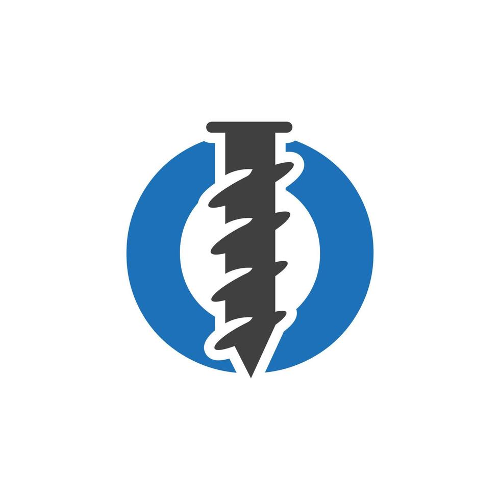 Letter O Screw Logo Template For Construction Ironmonger  Symbol Design vector