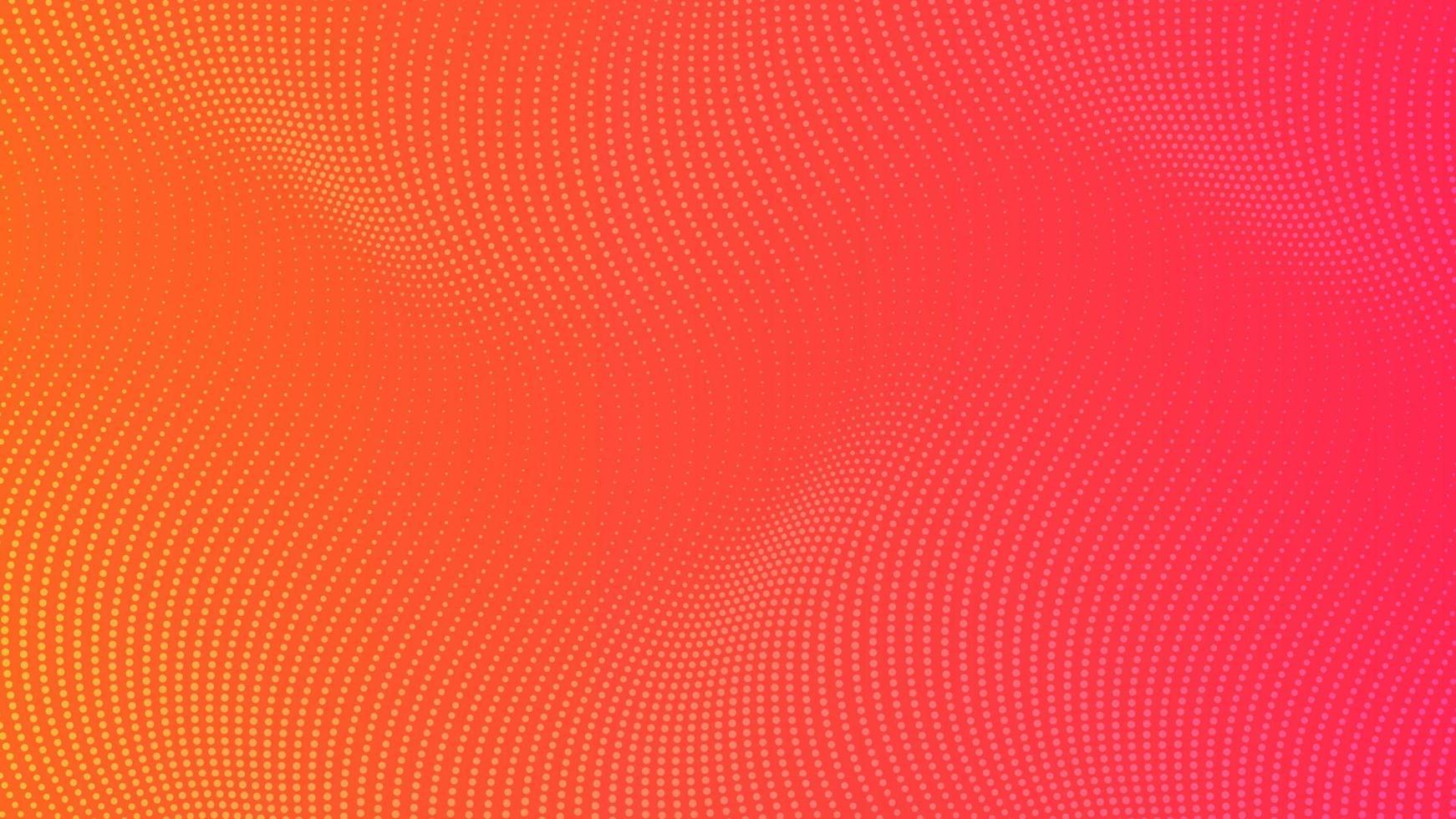 Halftone gradient background with dots. Abstract orange dotted pop art pattern in comic style. Vector illustration