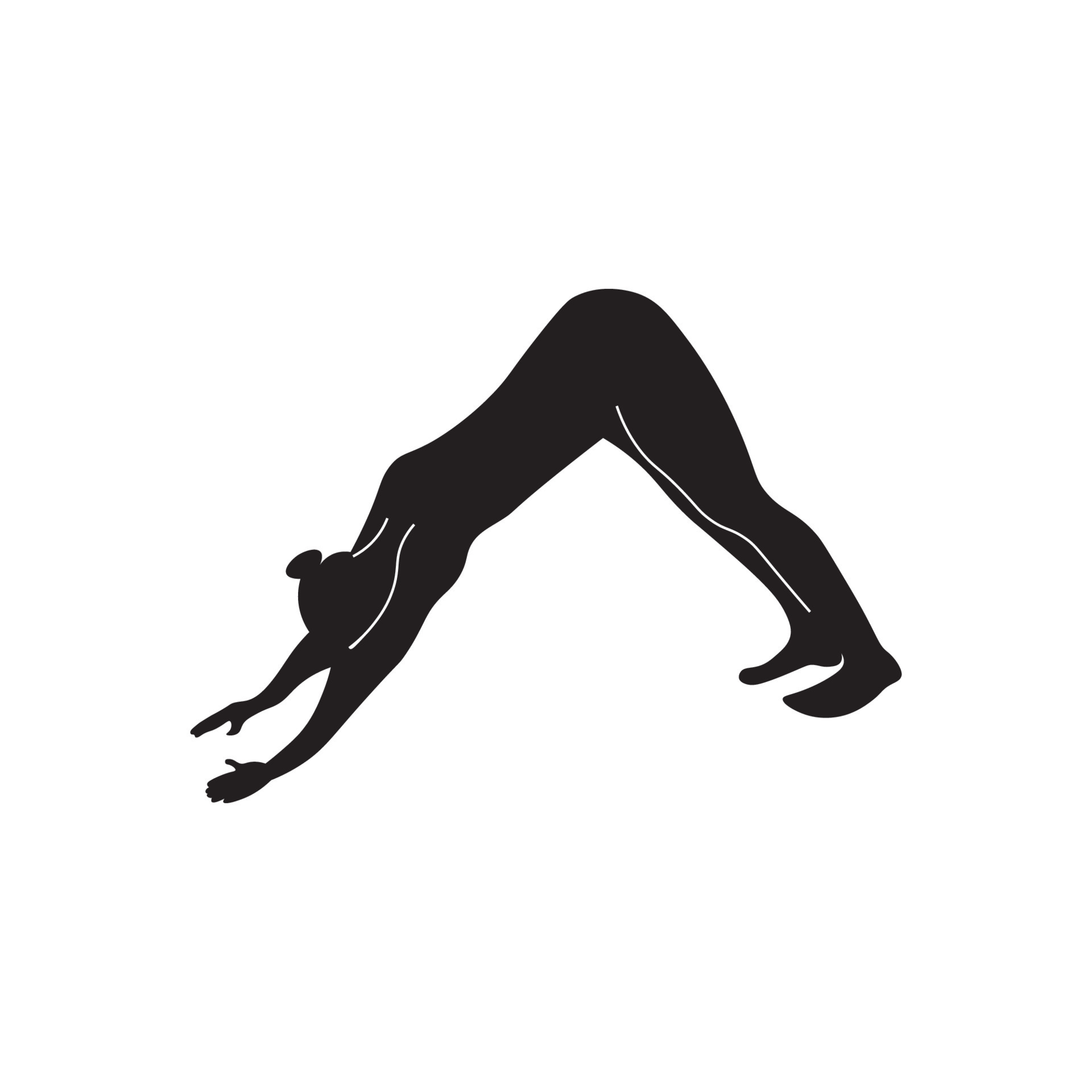 Yoga black white silhouette vector image 19493743 Vector Art at Vecteezy
