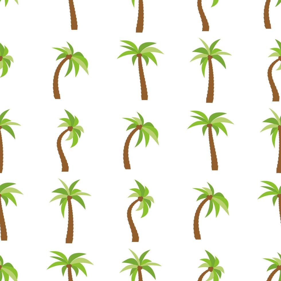 Seamless Pattern with palm trees. Colorful summer background. Vector illustration