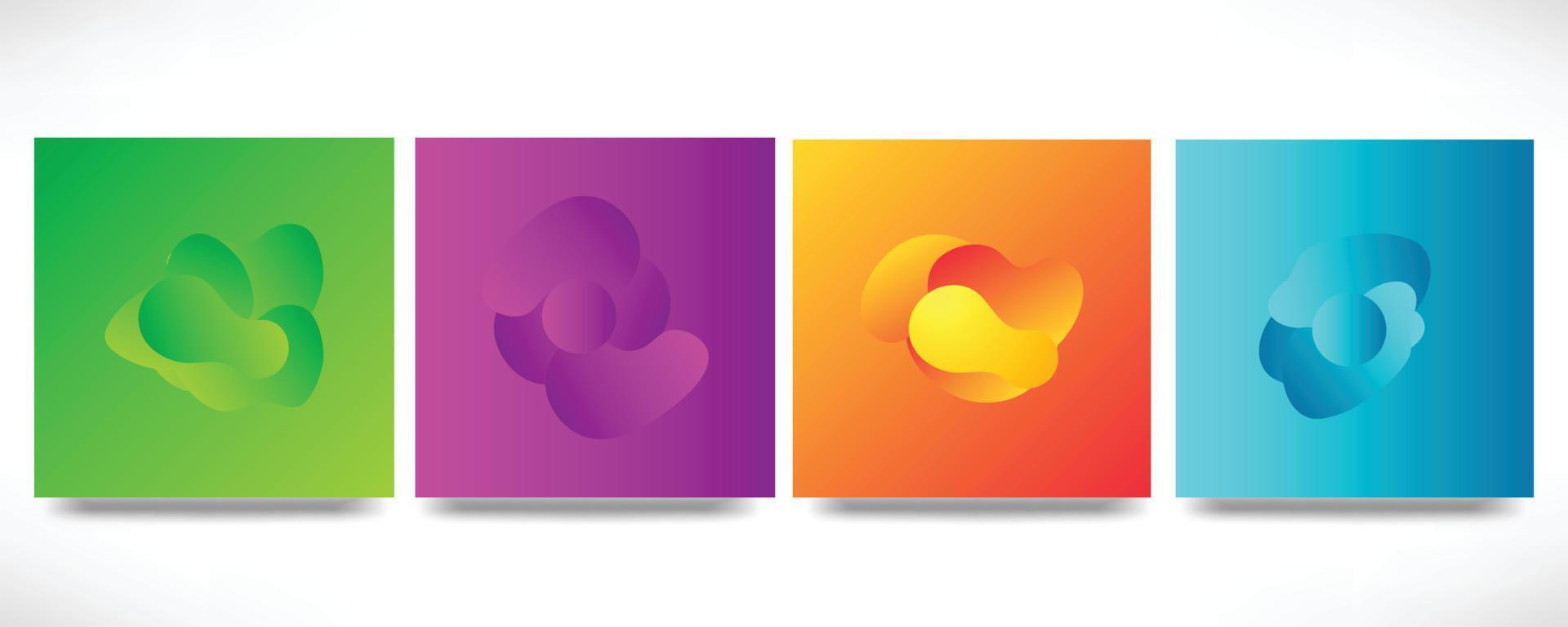 Liquid color Backgrounds set vector