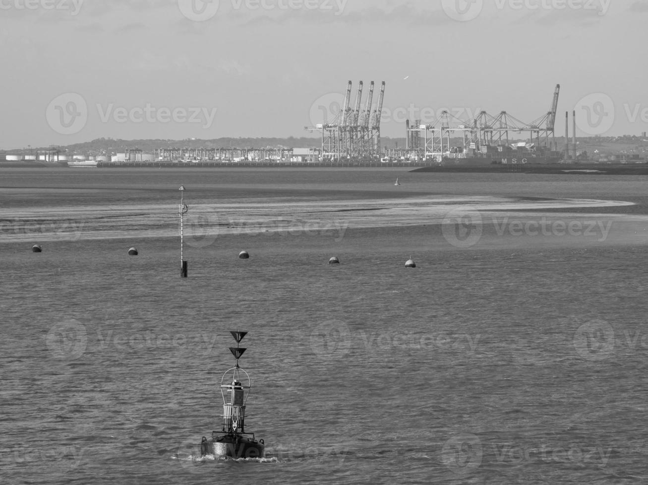 the thames river in england photo
