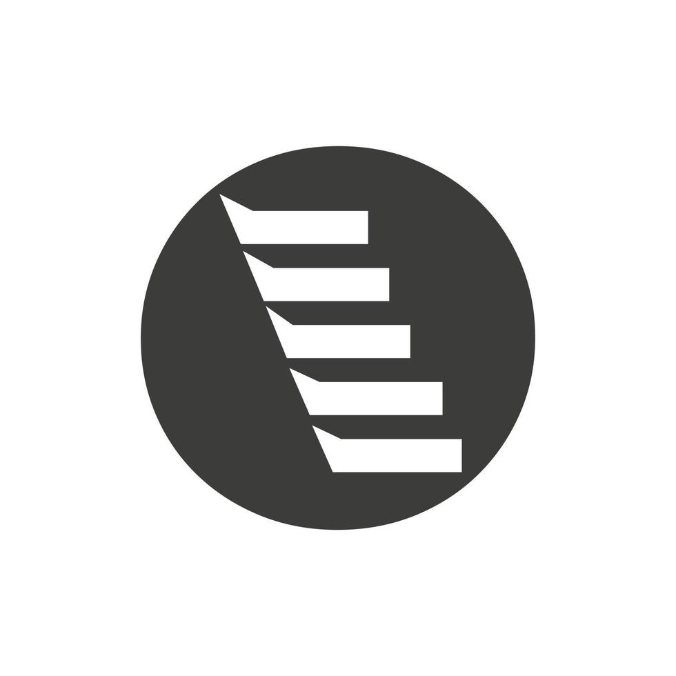 Initial Letter O Stair Logo. Step Logo Symbol Alphabet Based Vector Template