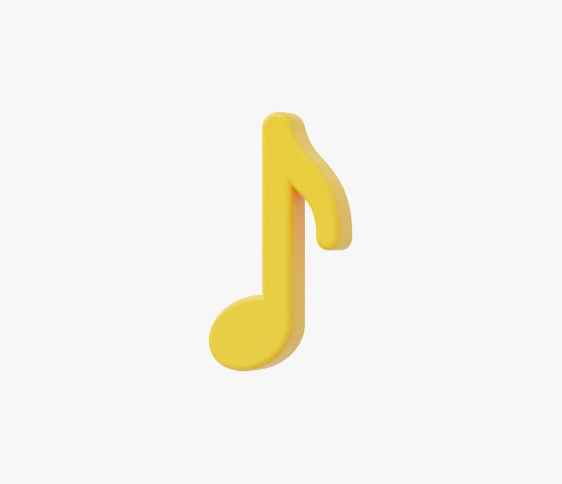 3d Realistic Music note vector Illustration