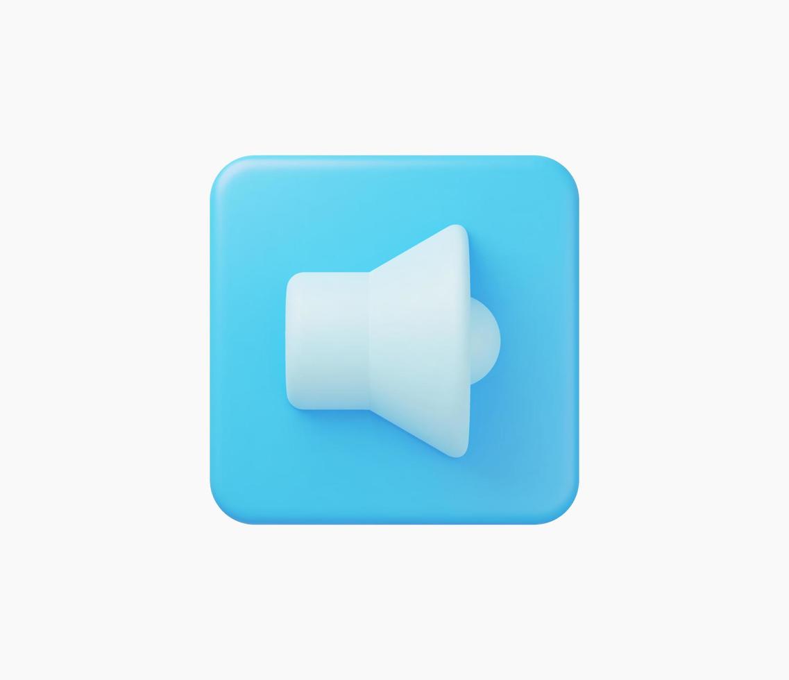 3d Realistic Sound Icon vector illustration.