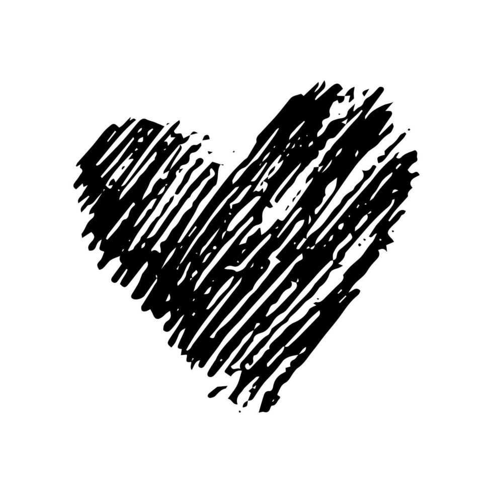 Sketch Scribble Heart. Hand drawn Pencil Scribble Hearts. Vector illustration.