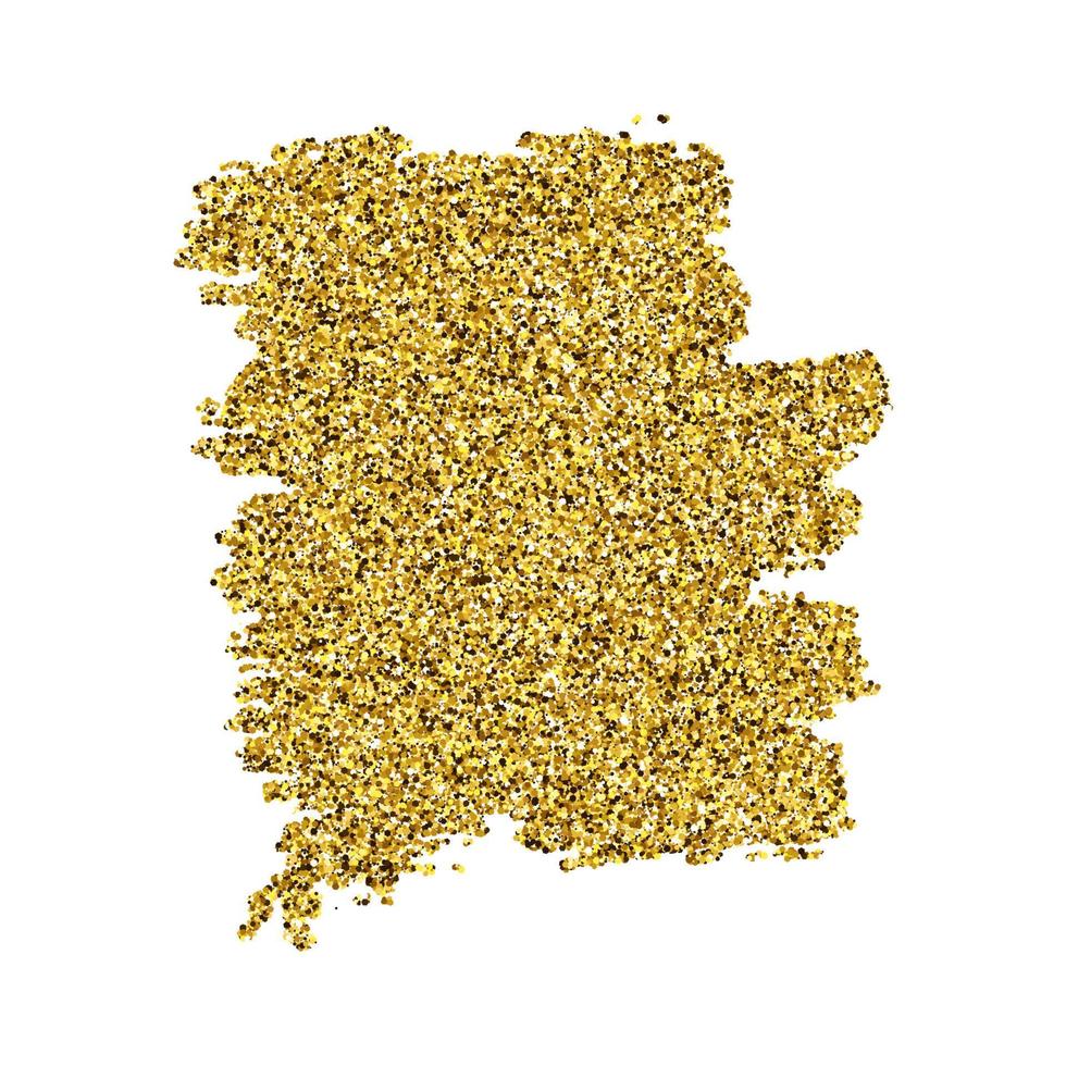 Golden Paint Glittering backdrop on a white background. Background with gold sparkles and glitter effect. Empty space for your text. Vector illustration