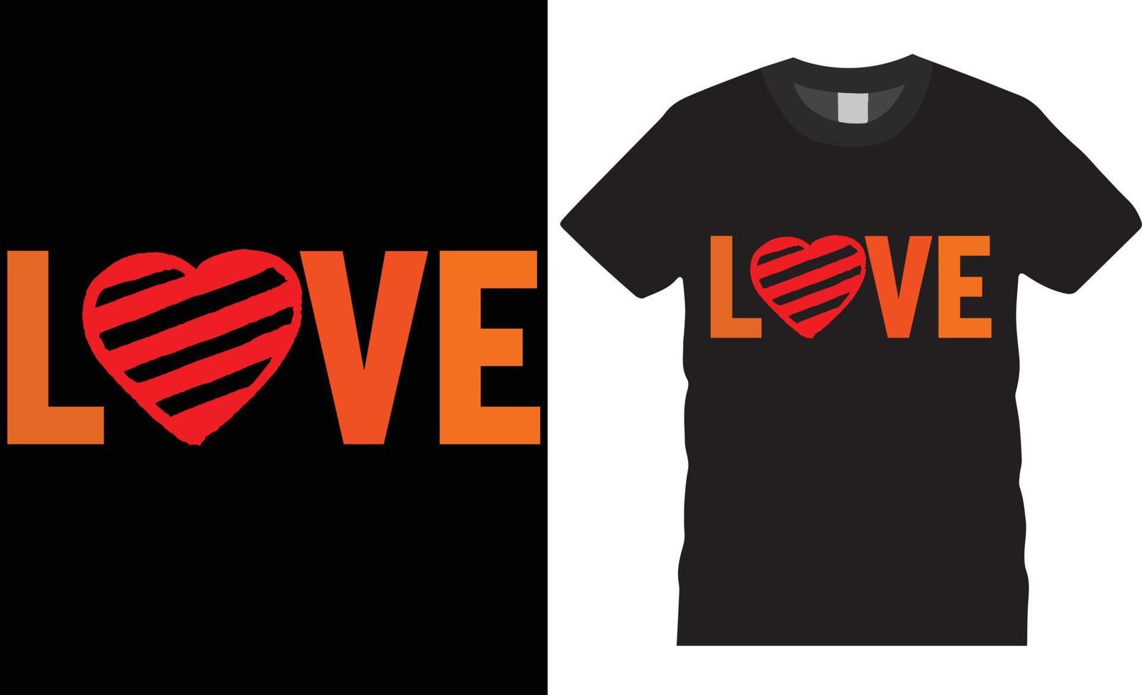 vector de diseño de camiseta creativa del día de san valentín de tipografía