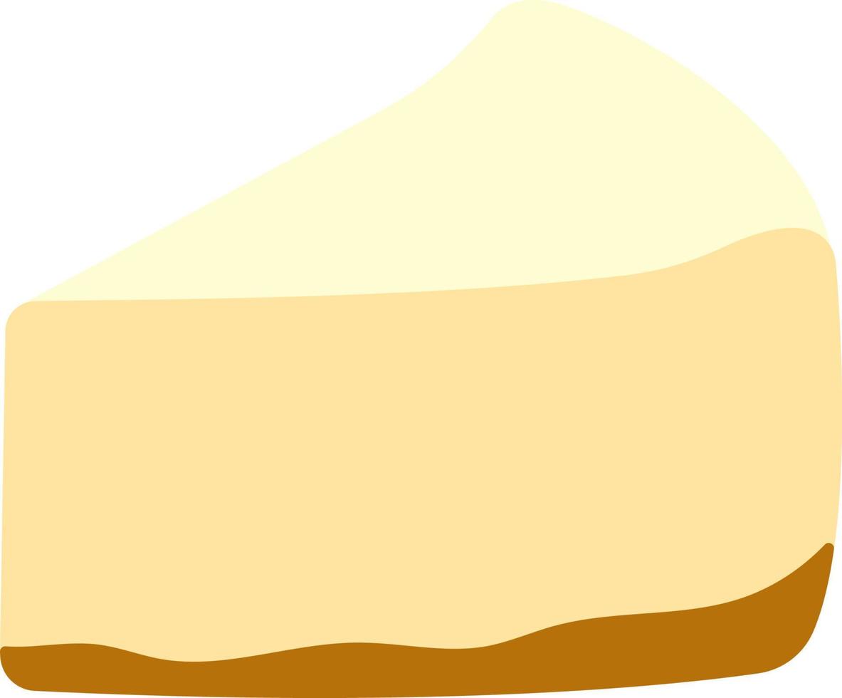 un trozo de tarta de queso postre icono elemento ilustración estilo plano vector