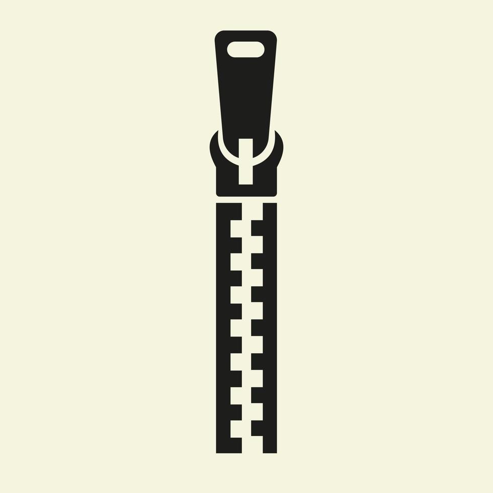 Zipper Icon For Fashion Cloth, Embroidery and Textile Symbol Identity Vector Template