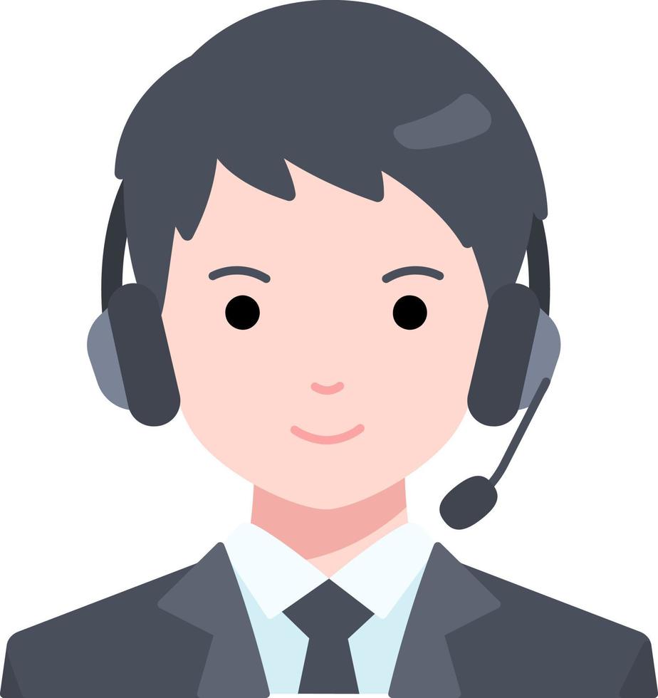 Service call center Man User avatar person people Flat Style vector