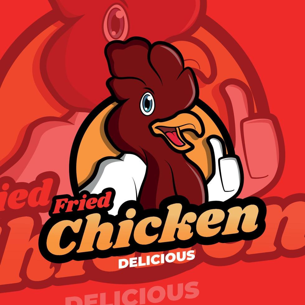 Logo concept for fried chicken restaurant vector