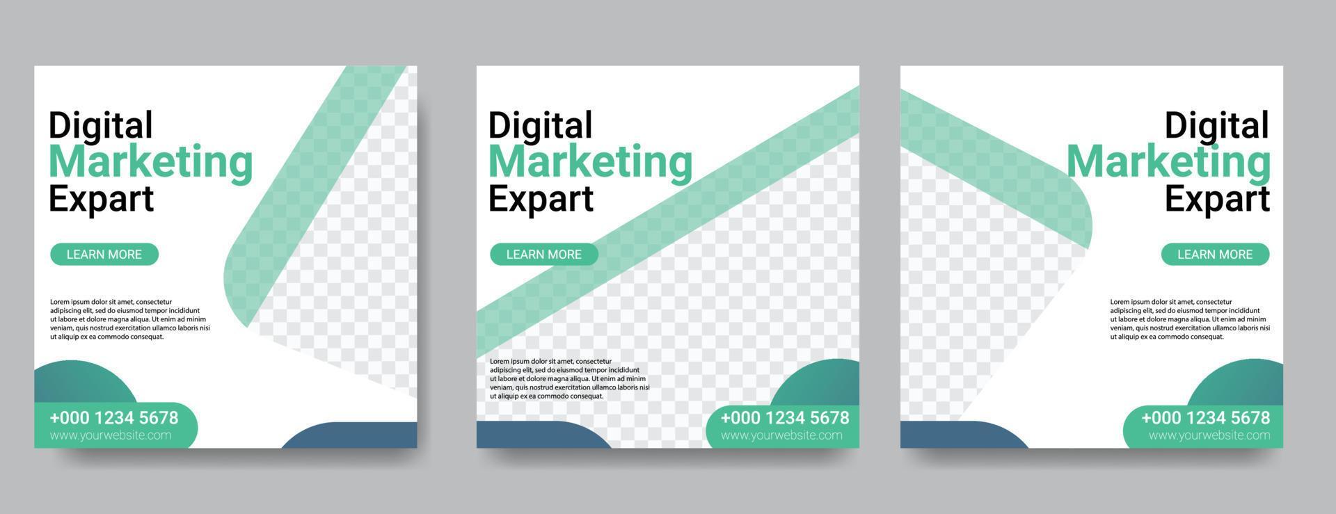 Editable template post for social media ad. Web banner ads for ...