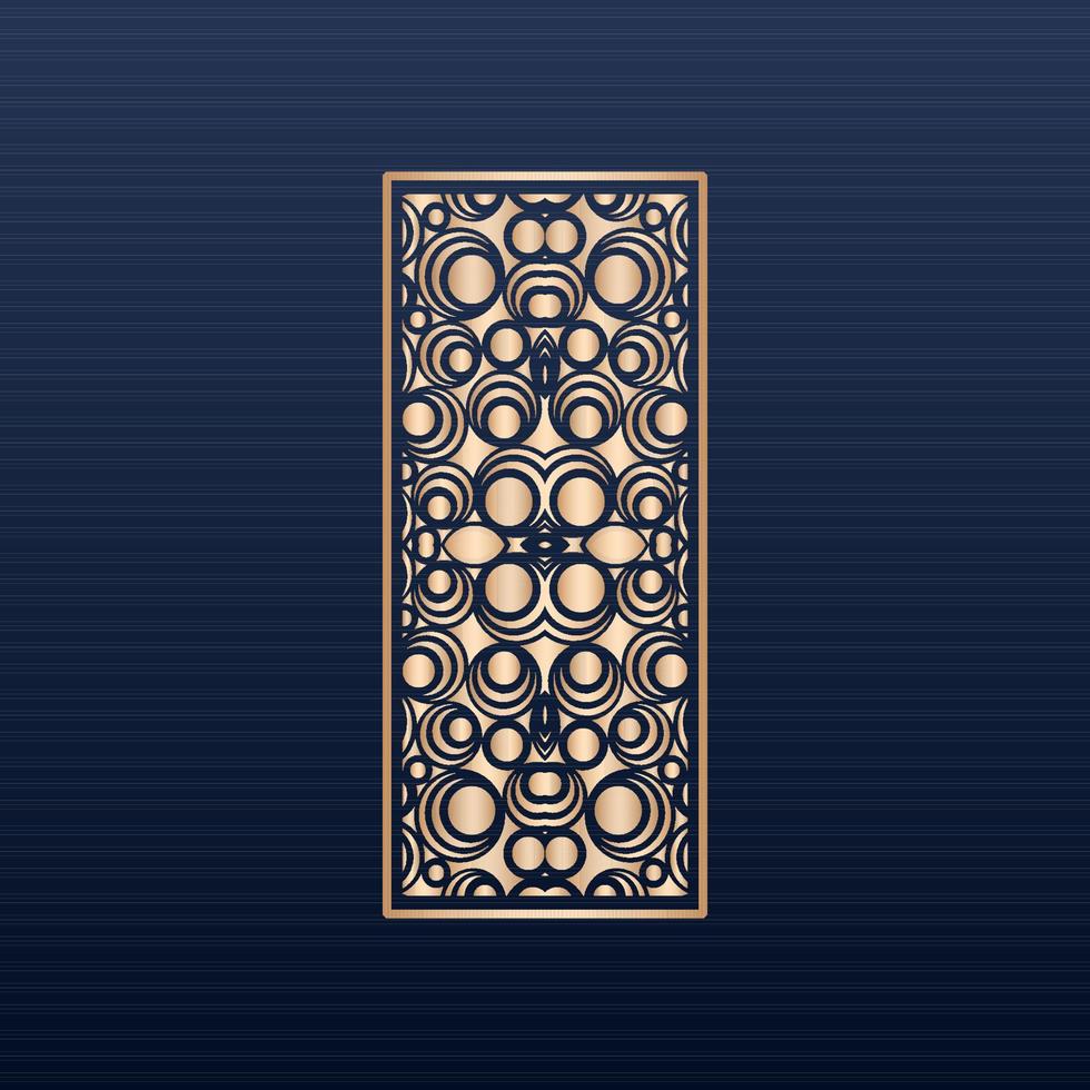 Luxury ornamental mandala design background in gold color -Seamless pattern - Decoration background - Jali and laser cutting seamless pattern -  Aztec borders set -  Laser cut panels vector