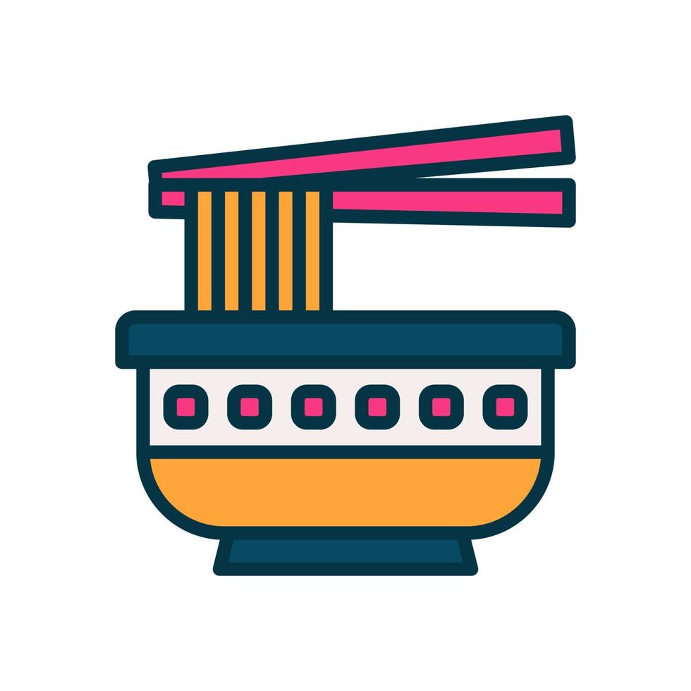 icono de fideos para su sitio web, móvil, presentación y diseño de logotipo. vector