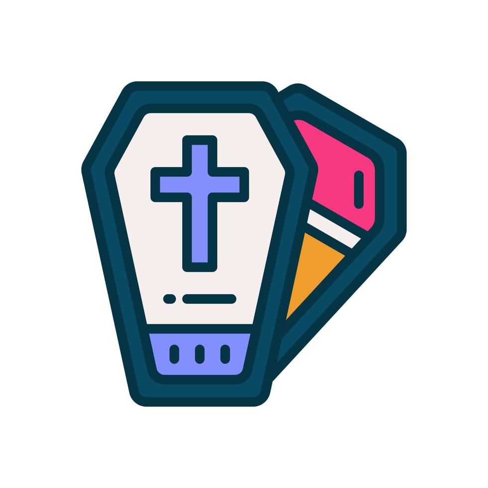 coffin icon for your website, mobile, presentation, and logo design. vector