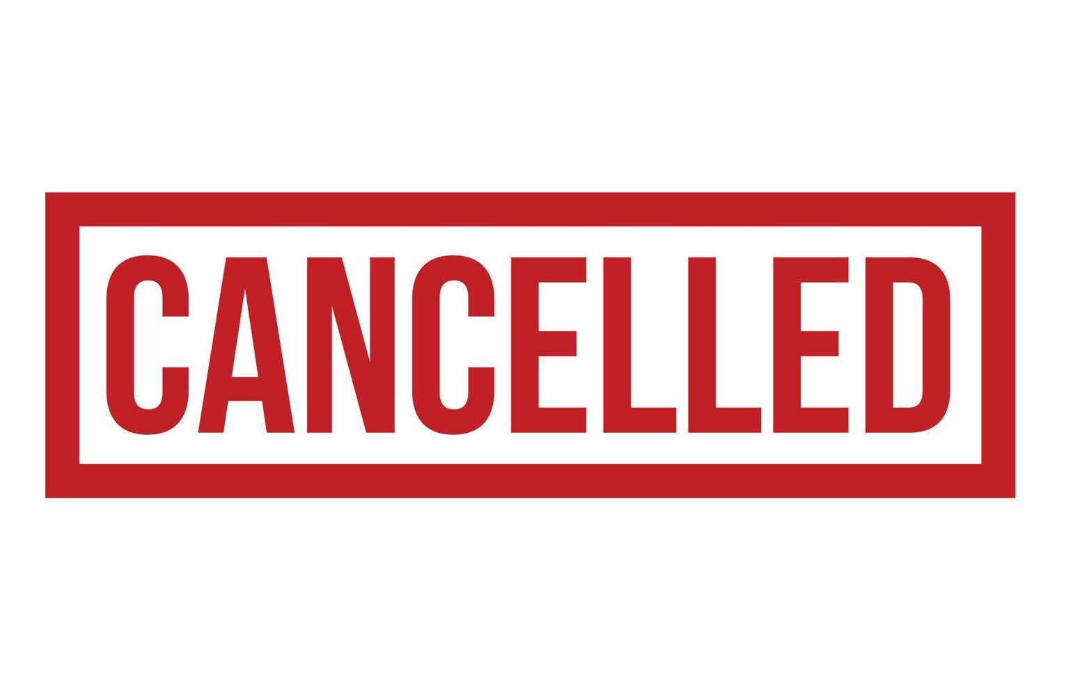 Cancelled Rubber Stamp On White Background, Vector Illustration