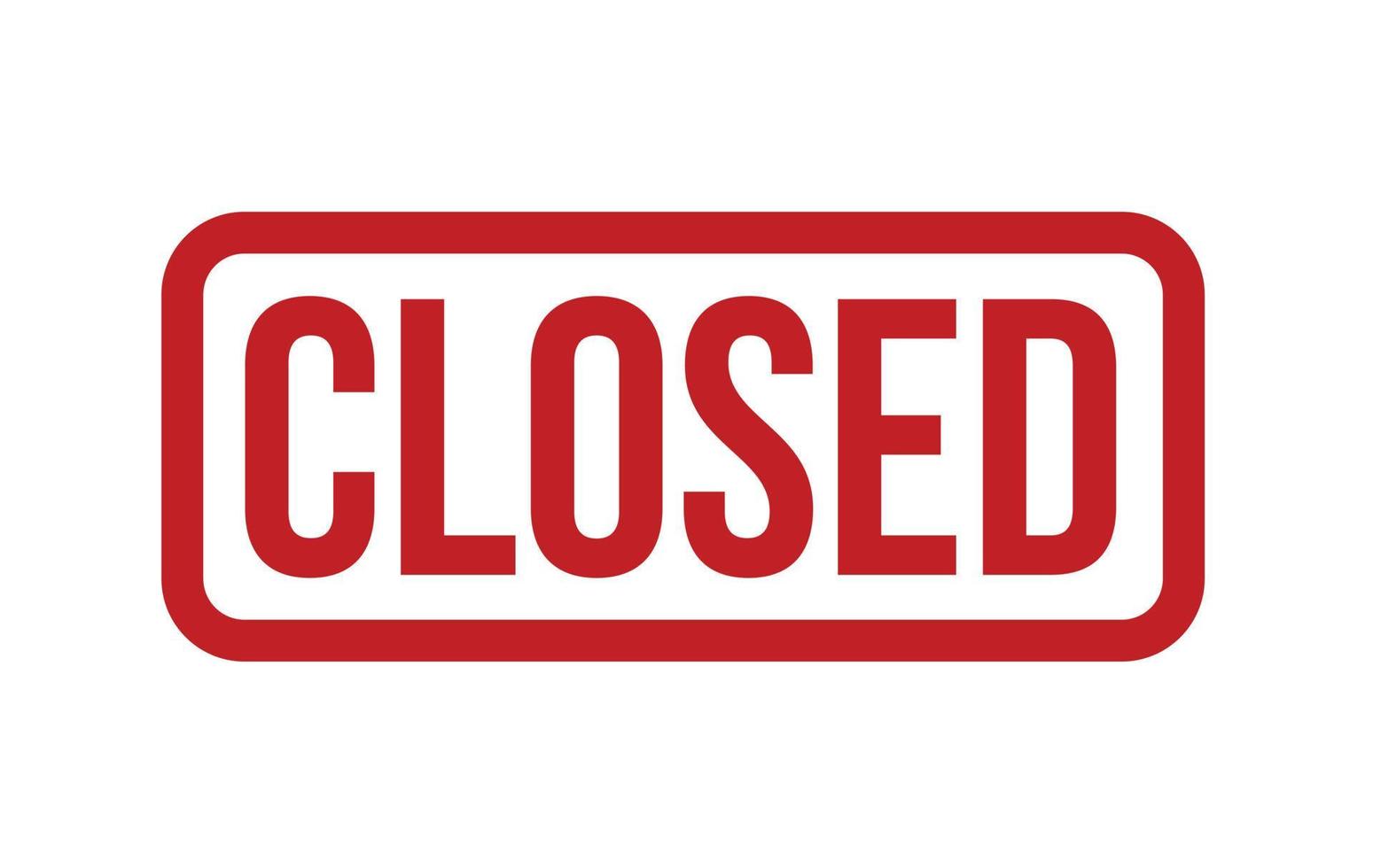 Red Closed Rubber Stamp Isolated On White Background 19495965 Vector