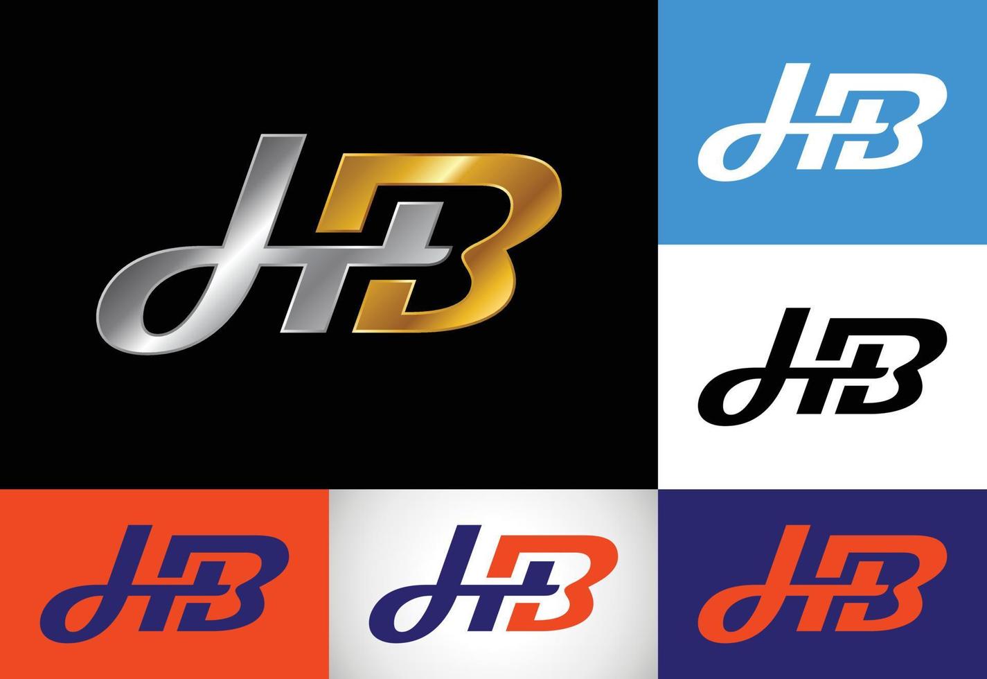 Initial Letter H B Logo Design Vector. Graphic Alphabet Symbol For Corporate Business Identity vector