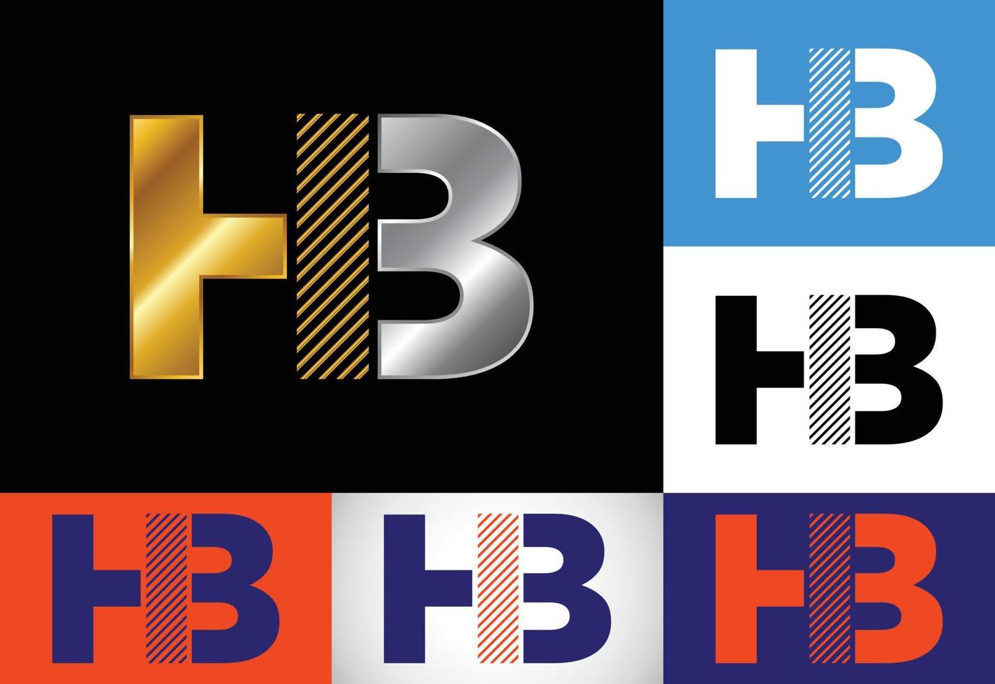 Initial Letter H B Logo Design Vector. Graphic Alphabet Symbol For Corporate Business Identity vector