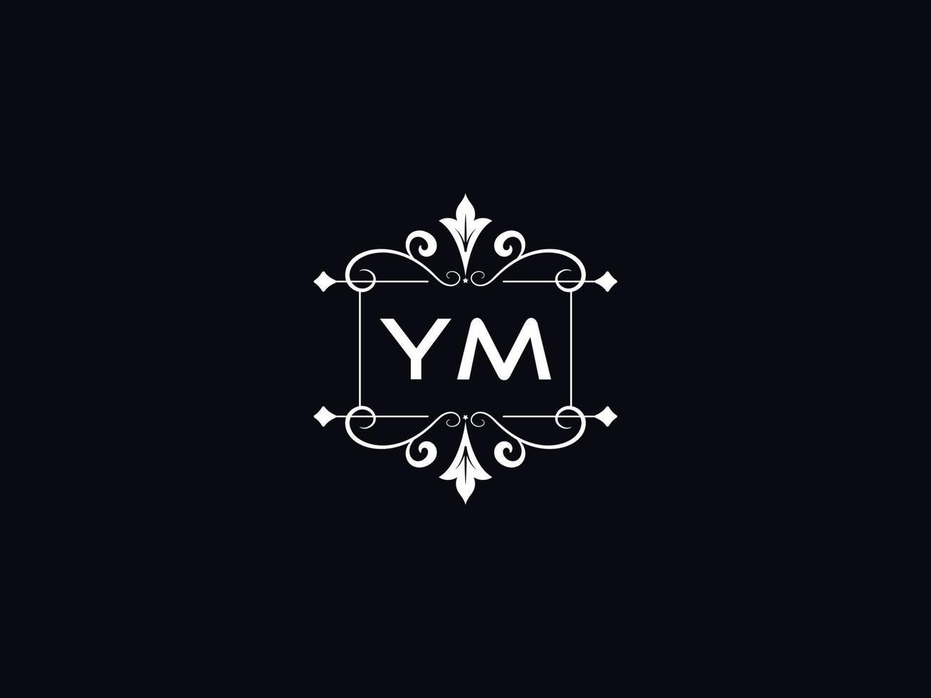Logotype Ym Luxury Logo, Abstract YM Logo Letter Design vector