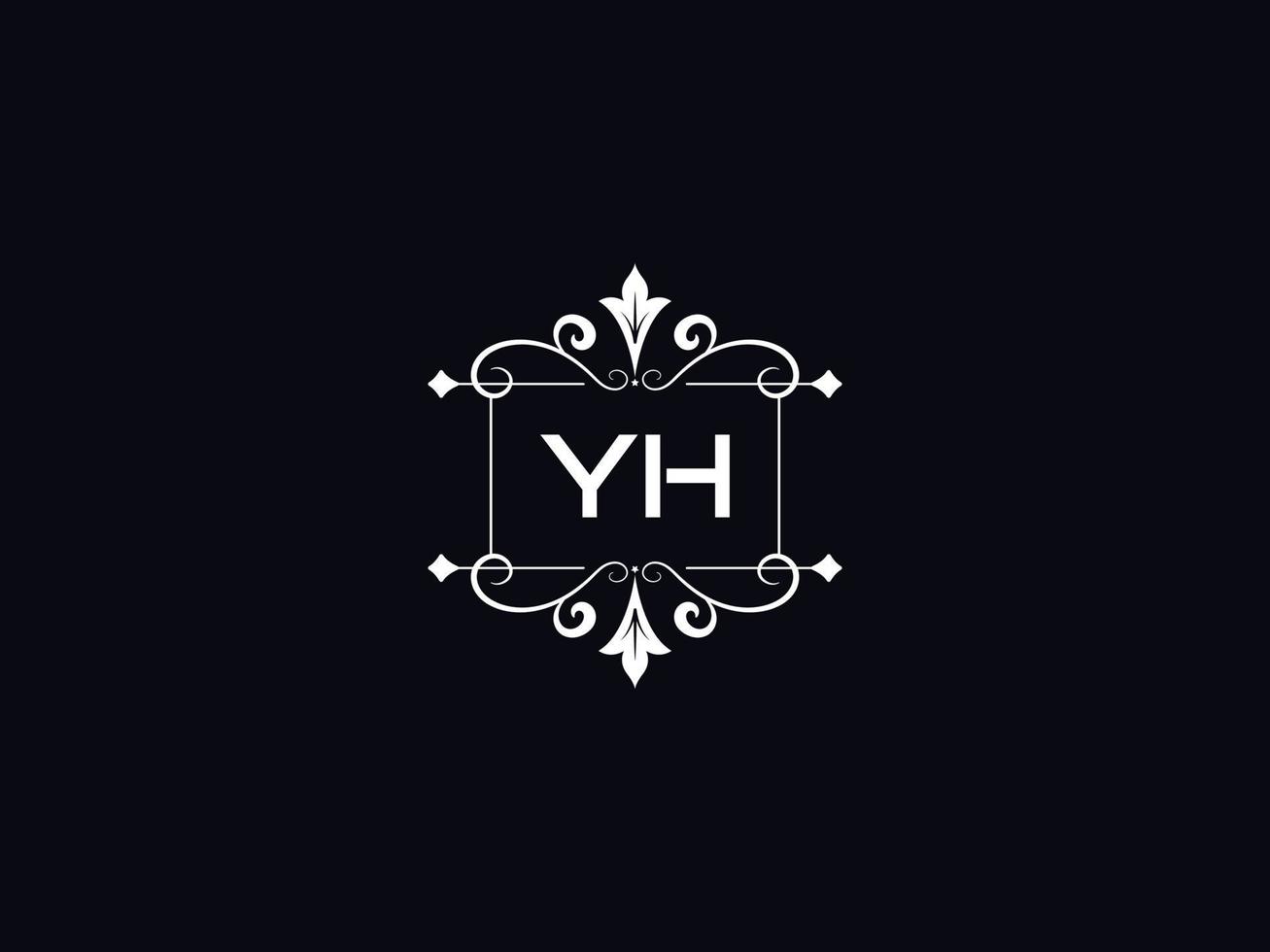 Logotype Yh Luxury Logo, Abstract YH Logo Letter Design vector