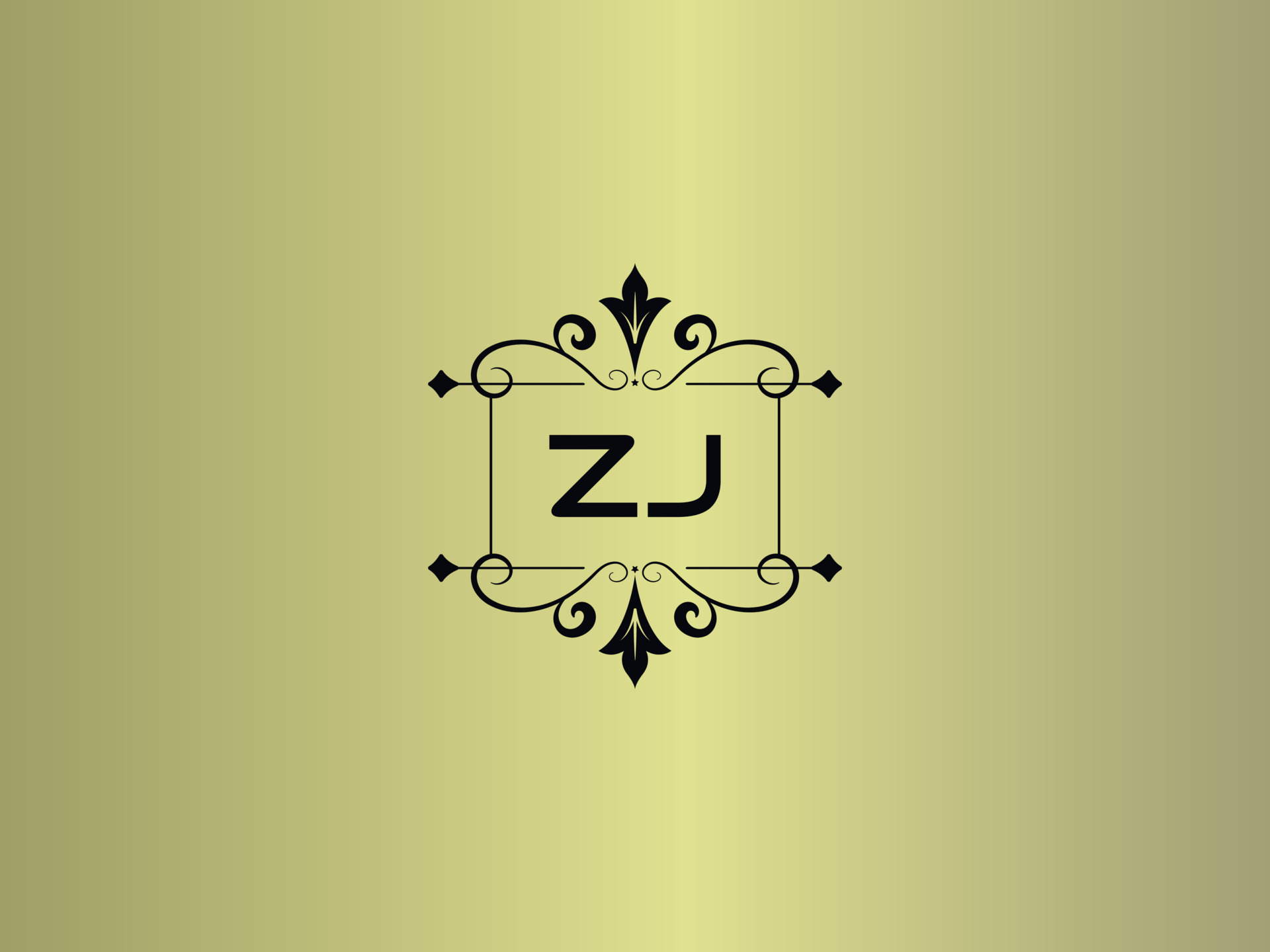 Creative Zj Logo Image, Premium ZJ Luxury Letter Design 19496609 Vector