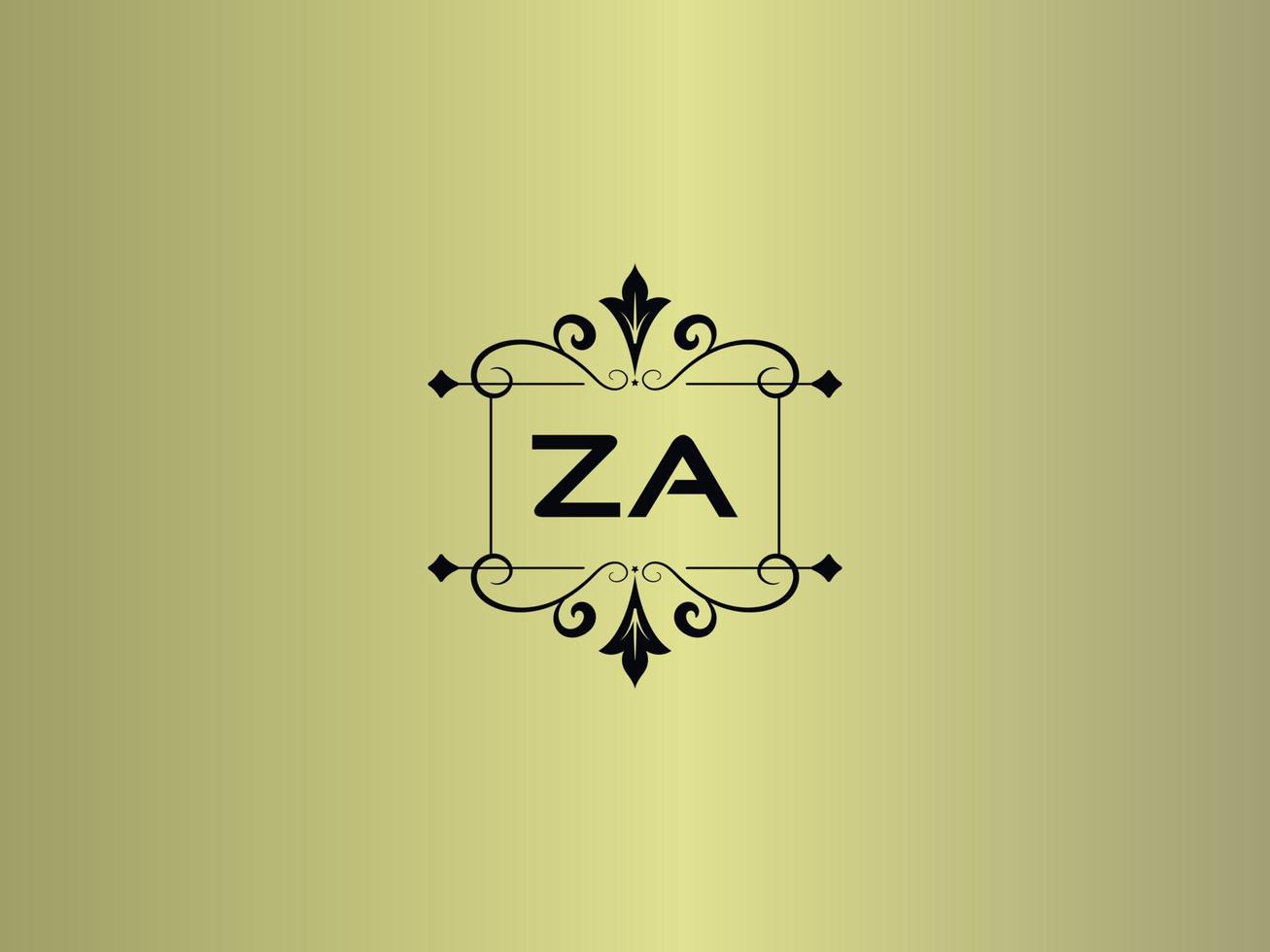 imagen del logotipo de creative za, diseño de carta de lujo premium za vector