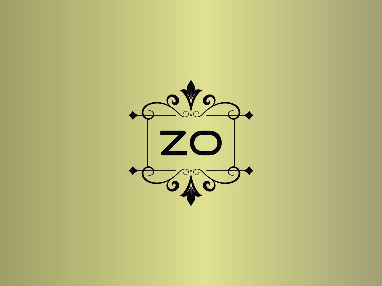 Creative ZO Logo Image, Premium ZO Luxury Letter Design vector