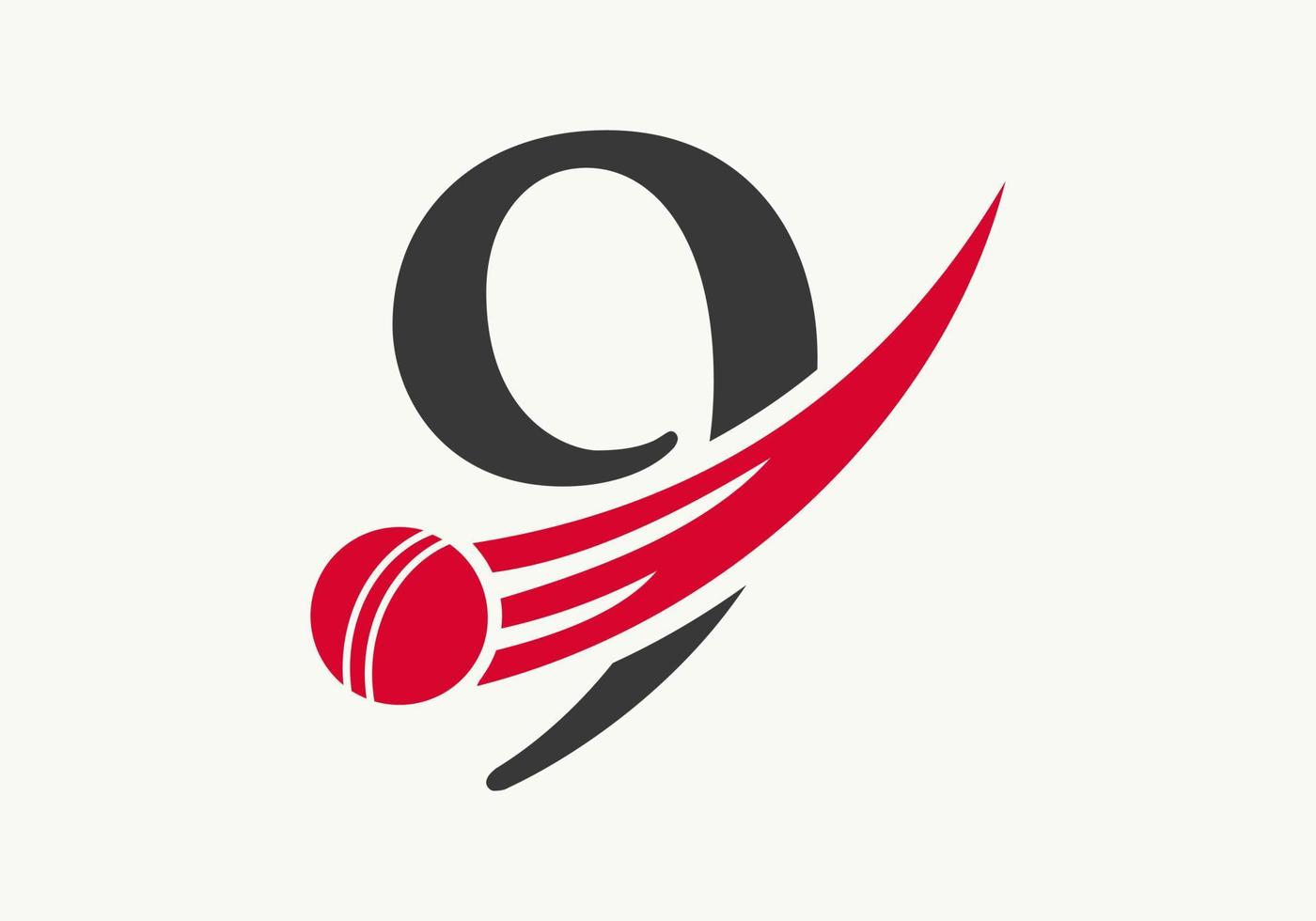 Letter 9 Cricket Logo Concept With Moving Cricket Ball Icon. Cricket Sports Logotype Symbol Vector Template
