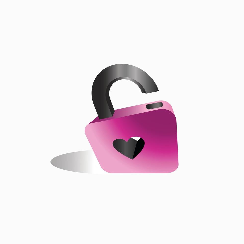 Padlock vector design icon in gradient color