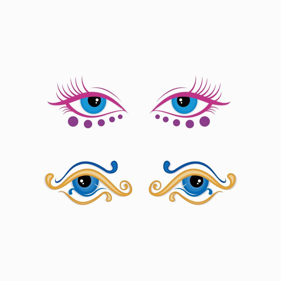 Eyes icon vector design set