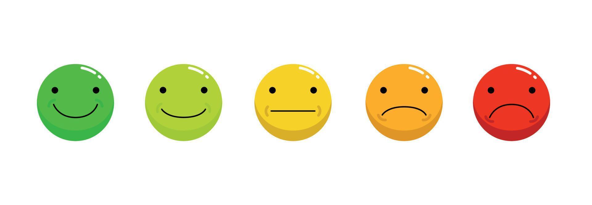 Rating, different types of emotions vector